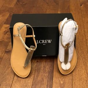 NWT J Crew Sandals in Gold, size 8